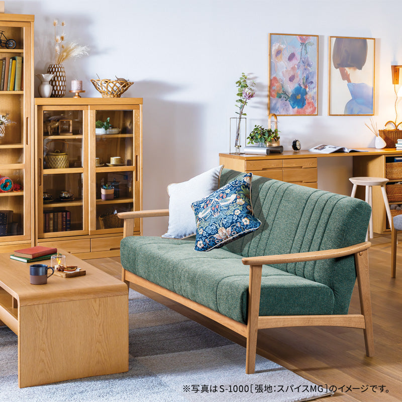 展示品■浜本工芸■No.1000■ナラ無垢材■2人掛けソファ■軽量■13.9万円 浜本工芸 ソファ A-1000［No.1000リビングチェア］ | 軽量コンパクトな