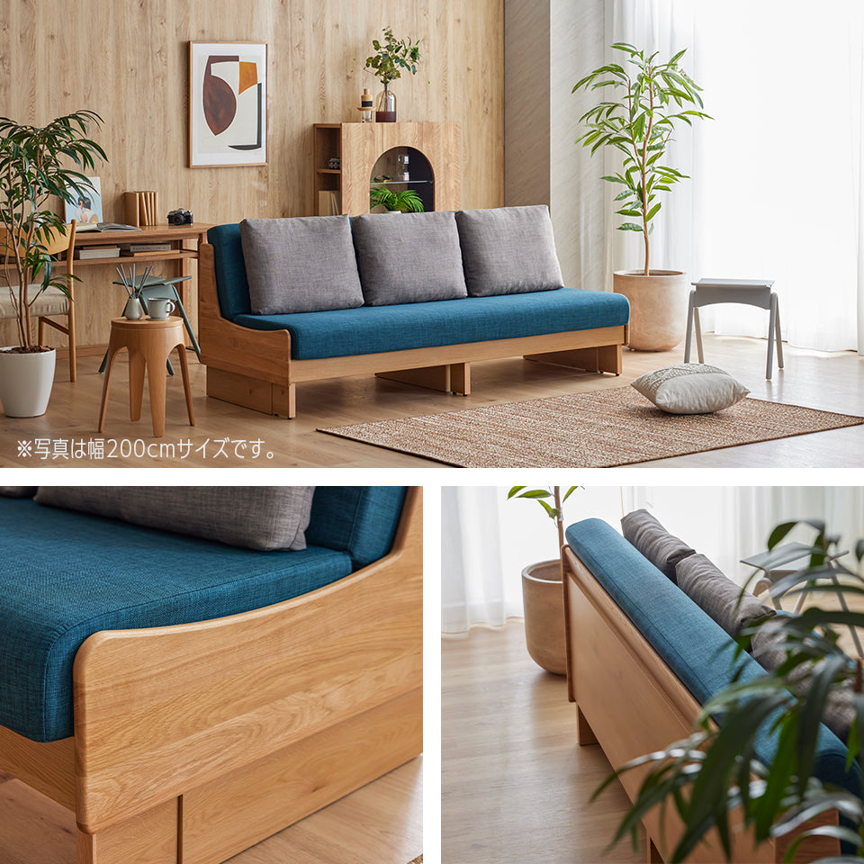 大川家具 ソファーベッド ごろ寝ソファ / モーブル ドロシー3 180cm (dorothyⅢ 180cm)